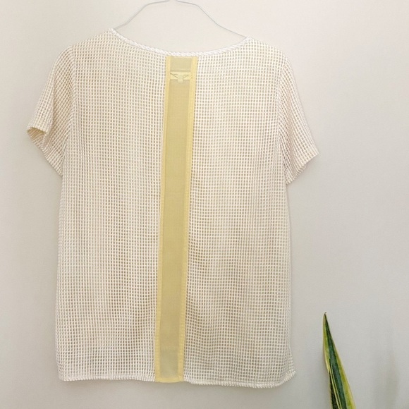 Rag & Bone Bettina Pale Yellow Mesh Top - Picture 5 of 7